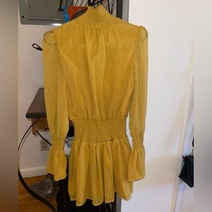 Yellow boohoo dress